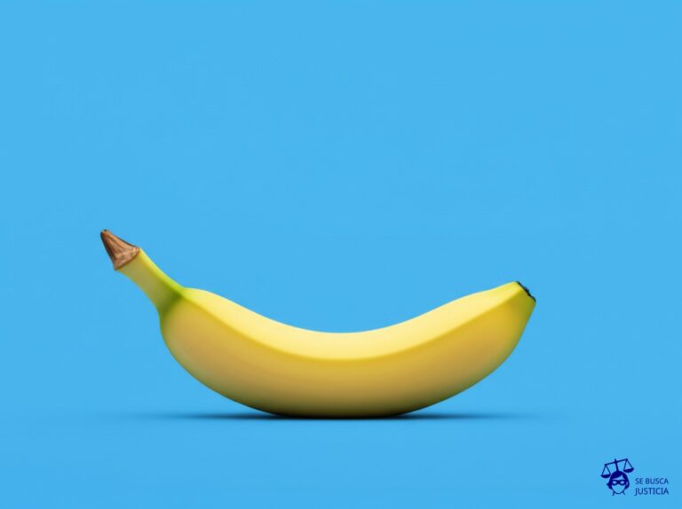 Un plátano aplastado por una excavadora. Representa: Accidente por mala manipulación de maquinaria pesada