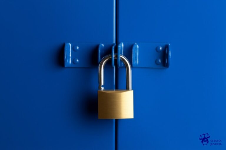 Un candado diminuto en una puerta blindada. Representa: Cobertura insuficiente para robo o vandalismo