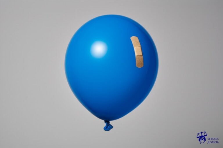 Un globo inflado a punto de explotar, con un pequeño parche de curitas en un lado. Representa: Cobertura limitada para daños por explosiones internas