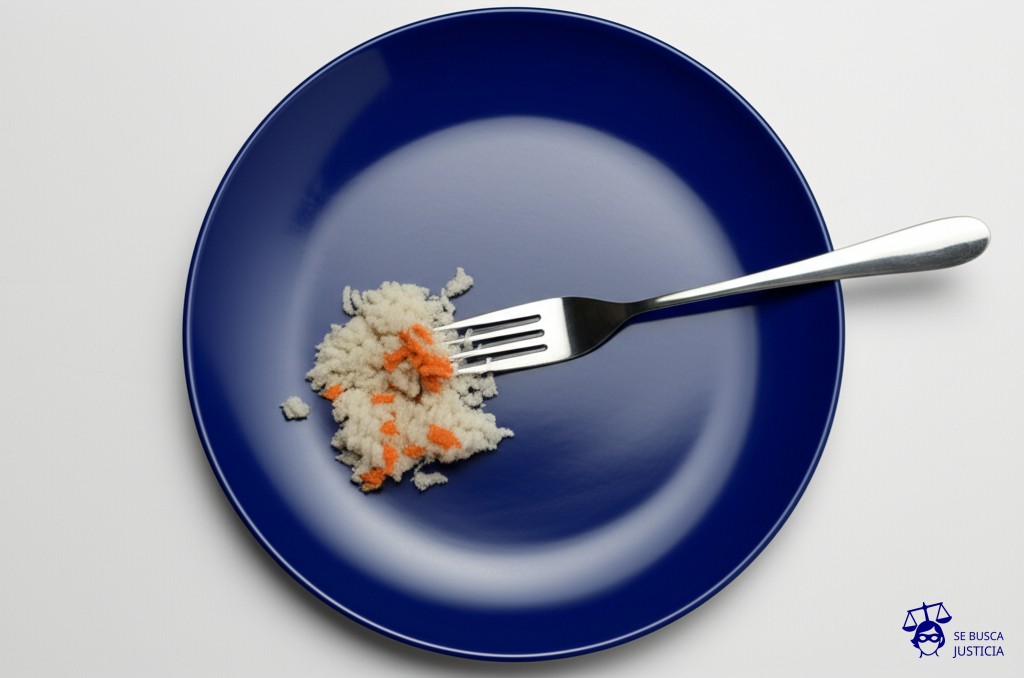 Un plato de comida (el territorio) con un tenedor (el colonizador) clavado en el centro, con la comida parcialmente consumida y el tenedor oxidándose lentamente. Representa: Colonización o presencia permanente en territorios disputados