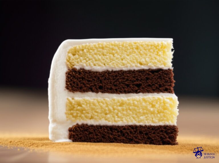 Un gran pastel con una fachada de casa, pero al cortarlo, en lugar de bizcocho, sale arena. Representa: Contratación de inmobiliaria no habilitada