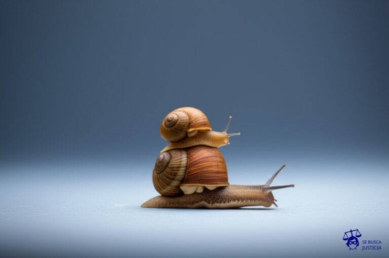 Un caracol, arrastrando una tortuga en su caparazón. Representa: Demora injustificada en la respuesta a reclamos