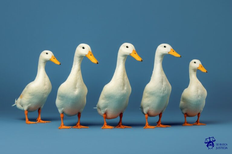 Un grupo de patos torpes intentando encajar en agujeros de tamaño incorrecto, claramente diseñados para otras aves. Representa: Designación irregular de funcionarios públicos
