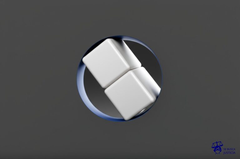 Dos cubos idénticos, uno encima del otro, intentando pasar a través de un agujero circular del mismo tamaño que cada cubo. Representa: Disputa por prioridad de paso en cruce