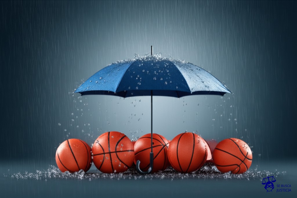Un paraguas pequeño, a punto de romperse, cubriendo a duras penas una tormenta de granizo del tamaño de pelotas de baloncesto. Representa: Dudas sobre el alcance de coberturas adicionales