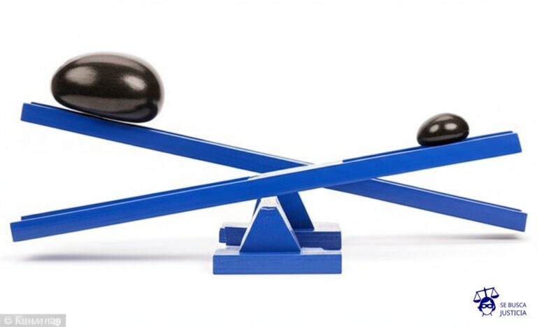 Un balancín. En un extremo, una pesa claramente más grande (y con forma irregular) que en el otro, pero el balancín está inexplicablemente equilibrado. Representa: Error de puntuación que favoreció a Adelina Sotnikova en Sochi 2014