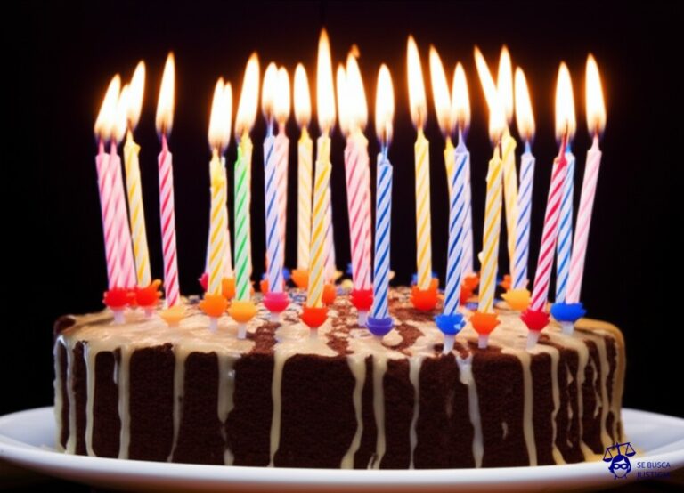 Un gran pastel con numerosas velas encendidas, pero todas torcidas y desparramando cera por todas partes, algunas incluso fuera del pastel. Representa: Errores en la información de buró de crédito