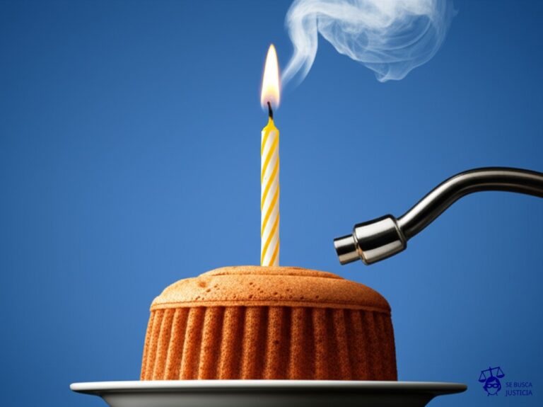 Un pastel con una vela encendida, pero la vela es un tubo de escape de coche. Representa: Exposición a sustancia tóxica en el trabajo