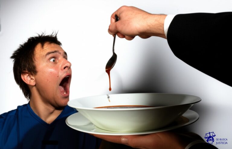 Un gran plato de sopa humeante (el gol) que un camarero (el árbitro) retira bruscamente de la mesa, dejando al comensal (Sol Campbell) con la boca abierta y una cuchara vacía. Representa: Gol anulado a Sol Campbell en Euro 2004 (Inglaterra vs Portugal)