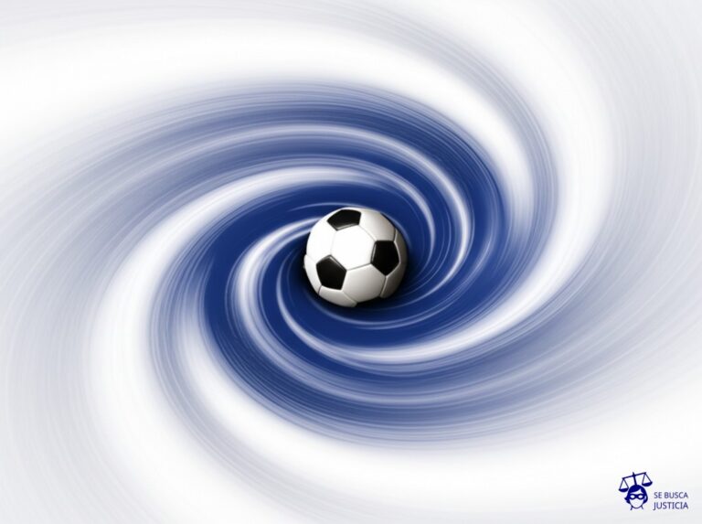 Un gran agujero negro tragándose una pelota de fútbol. Representa: Gol de Lampard no convalidado en el Mundial 2010 (Inglaterra vs Alemania)