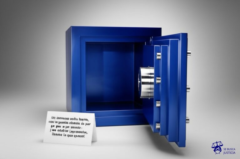 Un inmenso cofre fuerte, con la puerta abierta de par en par y un cartelito que dice ¡Aproveche, llévese lo que quiera!. Representa: Inadecuada protección de datos personales financieros