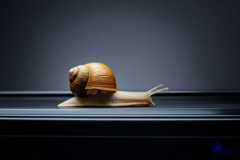 Un caracol intentando cruzar una cinta de correr a máxima velocidad. Representa: Incumplimiento de plazos de acreditación de transferencias