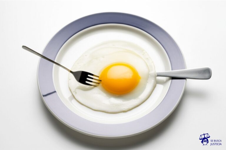 Un huevo frito con la yema (representando la conciencia) en el centro, roto y chorreando, sobre un plato (representando Amnistía Internacional). Al lado, un tenedor (representando el debate) intentando pinchar la yema, pero torcido y doblado. Representa: Joan Miro creo una imagen para Amnistia Internacional sobre prisioneros de conciencia lo que puede generar debate