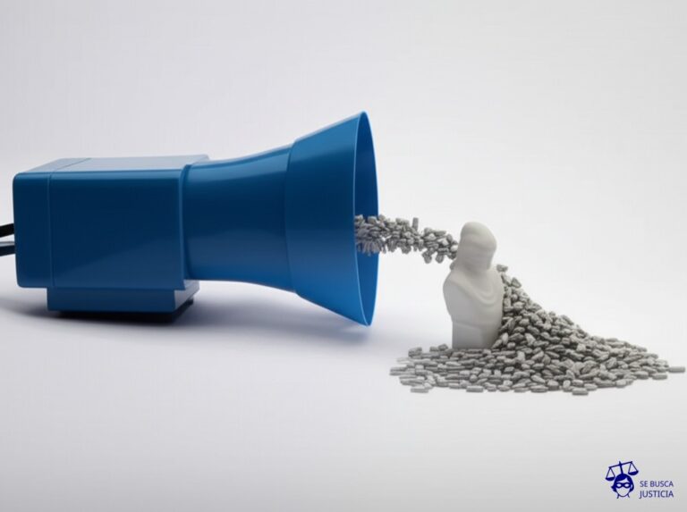 Un proyector gigante, con forma de boca, vomitando un montón de pequeños ladrillos sobre una estatua. Representa: Krzysztof Wodiczko fue censurado por proyectar imágenes de violencia en monumentos públicos