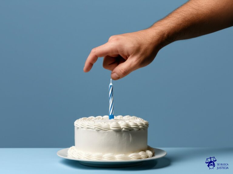 Un pastel de cumpleaños con una vela gigante apagada por una mano. Representa: Mano de Luis Suárez en el Mundial de Sudáfrica 2010 (Uruguay vs Ghana)
