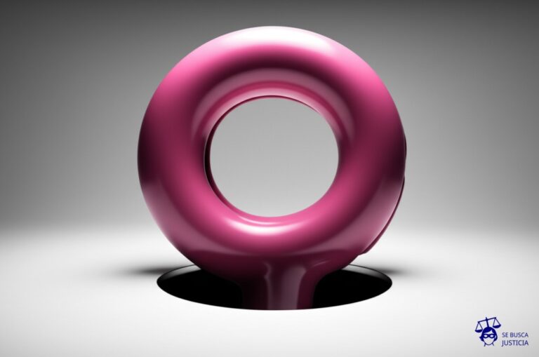 Una gran rosquilla inflable, con una muesca en el centro, siendo empujada a la fuerza hacia un agujero en el suelo. Representa: Paul McCarthy fue agredido y denunciado por su escultura inflable 'Tree' en París, percibida como un plug anal