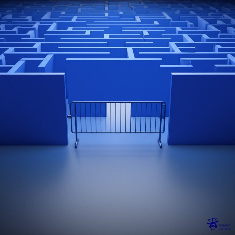 Un laberinto con una única salida, pero la salida está bloqueada por una valla infranqueable. Representa: Problemas con la inclusión de cláusulas de exclusión no negociadas