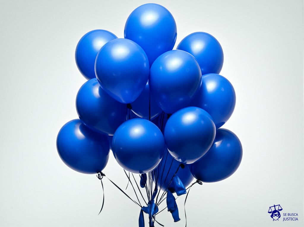 Un montón de globos inflados a medias, algunos con arrugas y desinflados, amarrados a un puesto de venta improvisado. Representa: Productos vencidos a la venta