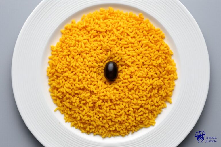 Un plato de comida finísima y elaborada, con una sola aceituna en el centro. Representa: Punto otorgado a Serena Williams tras sanción en US Open 2018 (Tenis)