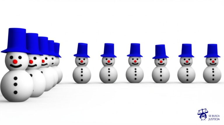 Una fila de muñecos de nieve idénticos, cada uno con un sombrero de cubo, formándose rápidamente a partir de una única fotografía original, que se reproduce como por arte de magia. Representa: Reproducción no autorizada de fotografías en medios digitales