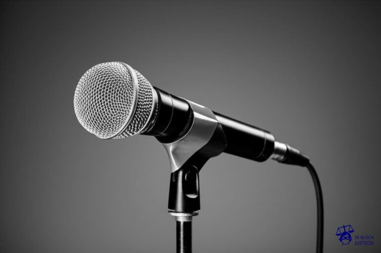 Un micrófono (representando el susurro) cubierto completamente por una gruesa cinta adhesiva gris. Representa: Tania Bruguera fue detenida en Cuba por su performance política 'El susurro de Tatlin'