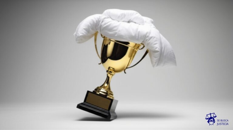 Un enorme y ostentoso trofeo dorado, coronado por un edredón arrugado y deshecho. El trofeo está ligeramente inclinado, a punto de caerse. Representa: Tracey Emin fue criticada y censurada por su obra autobiográfica 'My Bed', que fue expuesta en museos públicos