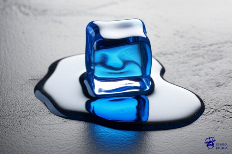 Un cubo de hielo intacto, sobre el que se ha aplicado calor de forma descontrolada, quedando reducido a un pequeño charco en una superficie rugosa y desordenada. Representa: Un servicio de reparación técnica causa daños adicionales a un equipo electrónico durante el proceso de arreglo dejando el dispositivo en peor estado que antes de la intervención.