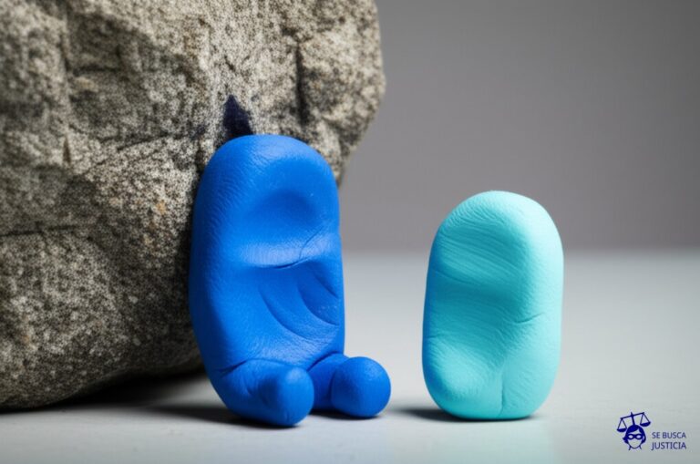 Un pequeño trozo de plastilina (el asegurado) con una abolladura insignificante, junto a un enorme bloque de piedra (la aseguradora) que sostiene una diminuta migaja de plastilina (la oferta de indemnización). Representa: Conflicto por la liquidación de daños estéticos en un seguro de accidentes personales. La aseguradora ofrece una suma que el asegurado considera irrisoria, ya que no cubre el costo de la reparación o cirugía. El mecanismo legal es la pericia médica y la jurisprudencia que valora el daño estético como un perjuicio indemnizable.